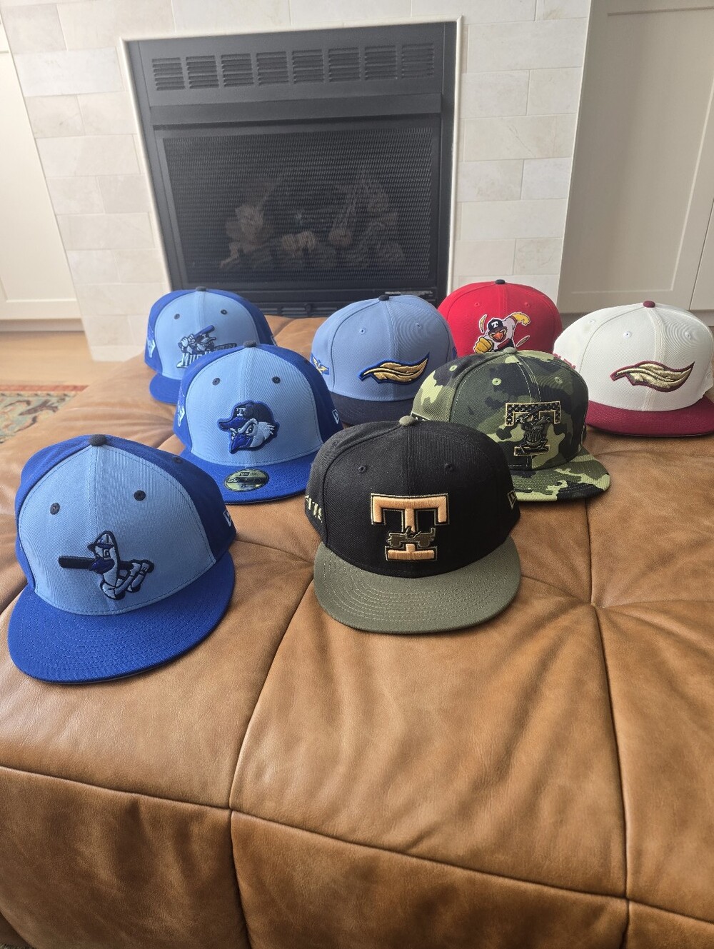 Lot Of 8 Toledo Mudhens 5950 New Era Size 8 MiLB Minor League Baseball Hats